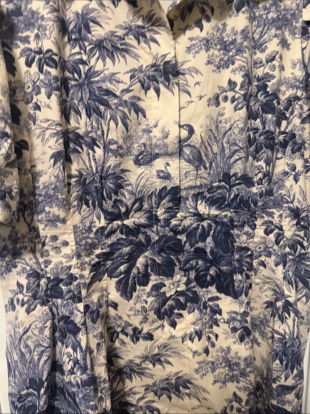 Tuckernuck Blue and Cream Toile Shirt Dress - Picture 3 of 8